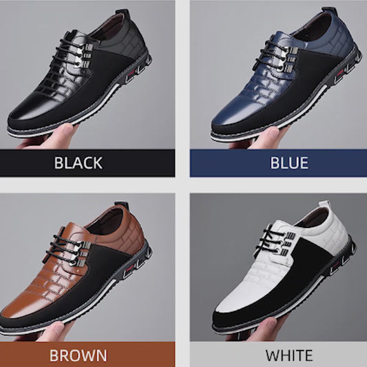Sapatos de couro italianos clássicos da moda 2025 feitos à mão