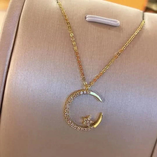 💕Offres spéciales de Noël -49 %💕 Bright Night : Collier Étoile Lune🌙