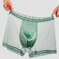 2025 Nieuwe heren high-end satijnen luxe kant ademend mesh naadloze antibacteriële boxershorts