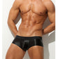 Boxer taille basse en satin respirant pour homme avec soie glacée 