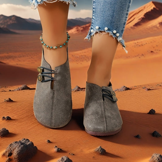 Italiaanse handgemaakte retro damesschoenen van zacht rundleer