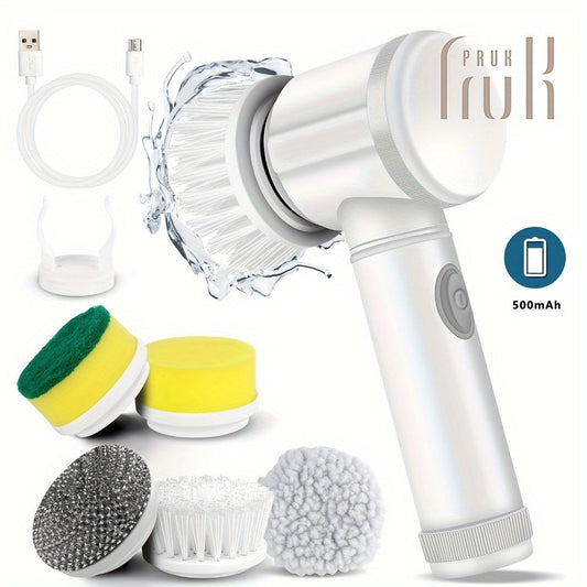 (5 en 1) Brosse de nettoyage multifonctionnelle électrique. Convient pour la cuisine, la salle de bain et le balcon
