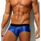 Boxer taille basse en satin respirant pour homme avec soie glacée 