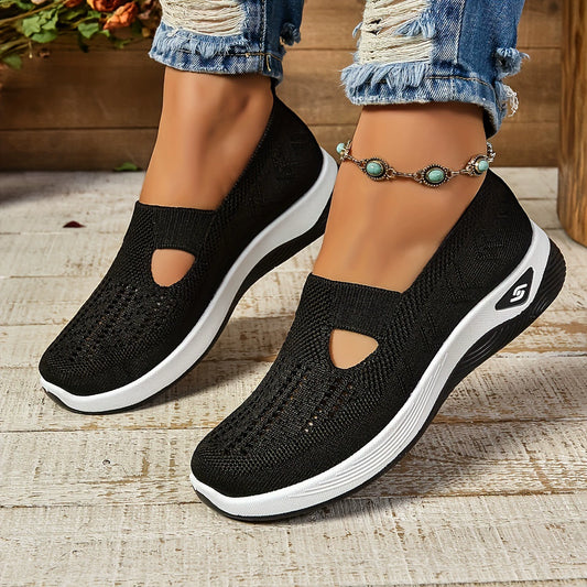 Hollow slip-on sneakers