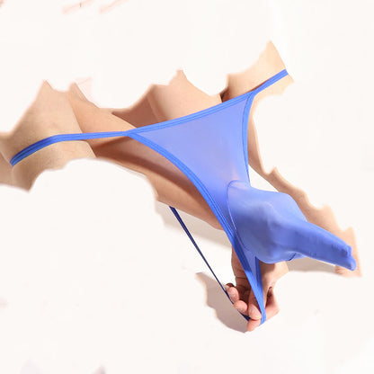 Nieuwe sexy satijnen U-convex slips voor heren met lage taille