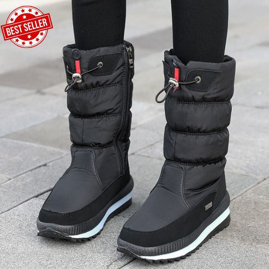 【🔥MENOR PREÇO DE HOJE】Botas de neve premium para mulher, impermeáveis ​​e antiderrapantes, com pele sintética