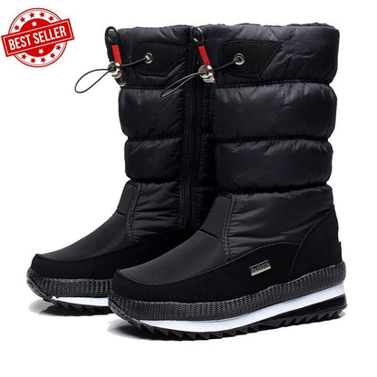 【🔥MENOR PREÇO DE HOJE】Botas de neve premium para mulher, impermeáveis ​​e antiderrapantes, com pele sintética