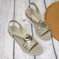 💕Sandales compensées tendance pour femmes avec bride élastique👡