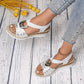 💕Sandales compensées tendance pour femmes avec bride élastique👡