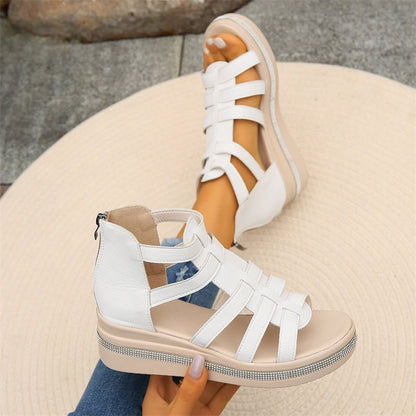 🔥49% korting🔥Wedge sandalen met strass-versiering💕Comfortabel en stijlvol💕