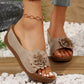 🚶‍♀️💥De beste korting van vandaag van 40%💥 Comfortabele, antislip, effenkleurige open-teen sandalen met sleehak voor dames