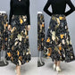 Damesmode Hoge Taille Bloemen Geplooide Lange Rok