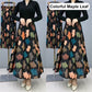 Damesmode Hoge Taille Bloemen Geplooide Lange Rok