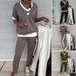 Set van casual V-hals top en broek voor dames 【Hoge kwaliteit】
