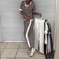 Set van casual V-hals top en broek voor dames 【Hoge kwaliteit】