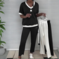 Set van casual V-hals top en broek voor dames 【Hoge kwaliteit】