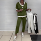 Set van casual V-hals top en broek voor dames 【Hoge kwaliteit】