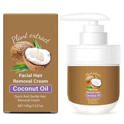 🥥✨ Crème dépilatoire à l'huile de coco, épilation douce