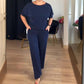 💞Conjunto elegante de 3 peças, incluindo cardigan comprido, blusa e calças💞PORTES GRÁTIS
