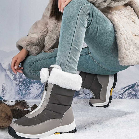 🔥Bottes de neige antidérapantes et chaudes avec fermeture éclair pour femmes👢