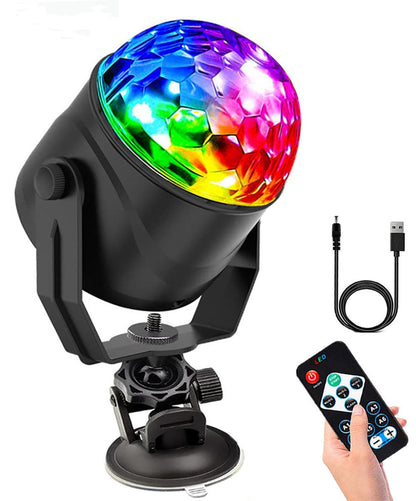Boule disco LED rotative – Effet RGB stroboscopique, branchement E27 instantané, consommation ultra-faible (1W) !