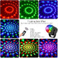 Boule disco LED rotative – Effet RGB stroboscopique, branchement E27 instantané, consommation ultra-faible (1W) !