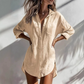 🌹Chemise mi-longue à coupe ample et boutonnée pour femme