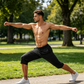 Capris de sport pour homme à séchage rapide et poches zippées
