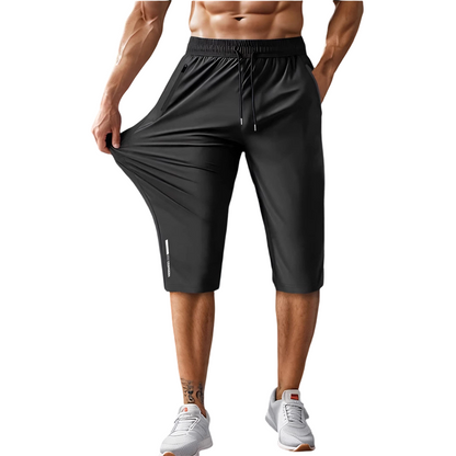 Capris de sport pour homme à séchage rapide et poches zippées