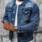 🧥 49% DE RÉDUCTION MAINTENANT ! 👖 Veste en jean délavé vintage pour homme décontractée – Design intemporel, tissu durable et poches fonctionnelles ✨